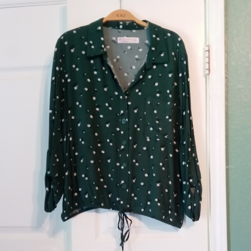 Floral Green Shirt